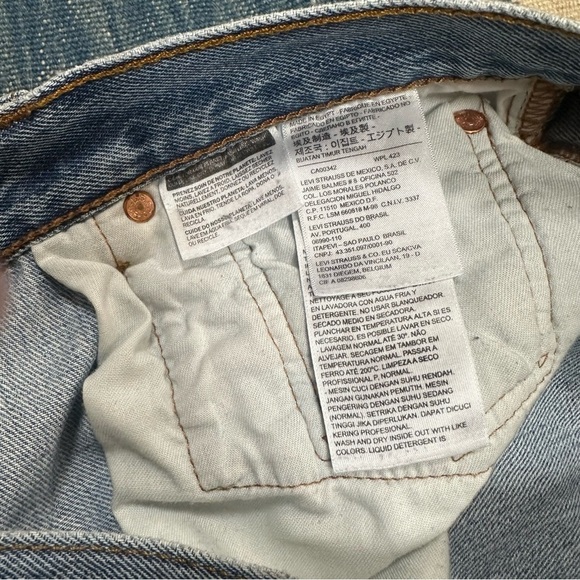 Y2K Vintage Levi's 501 Jeans Straight Fit Medium Wash 36w 34l Skater Baggy - Picture 10 of 16